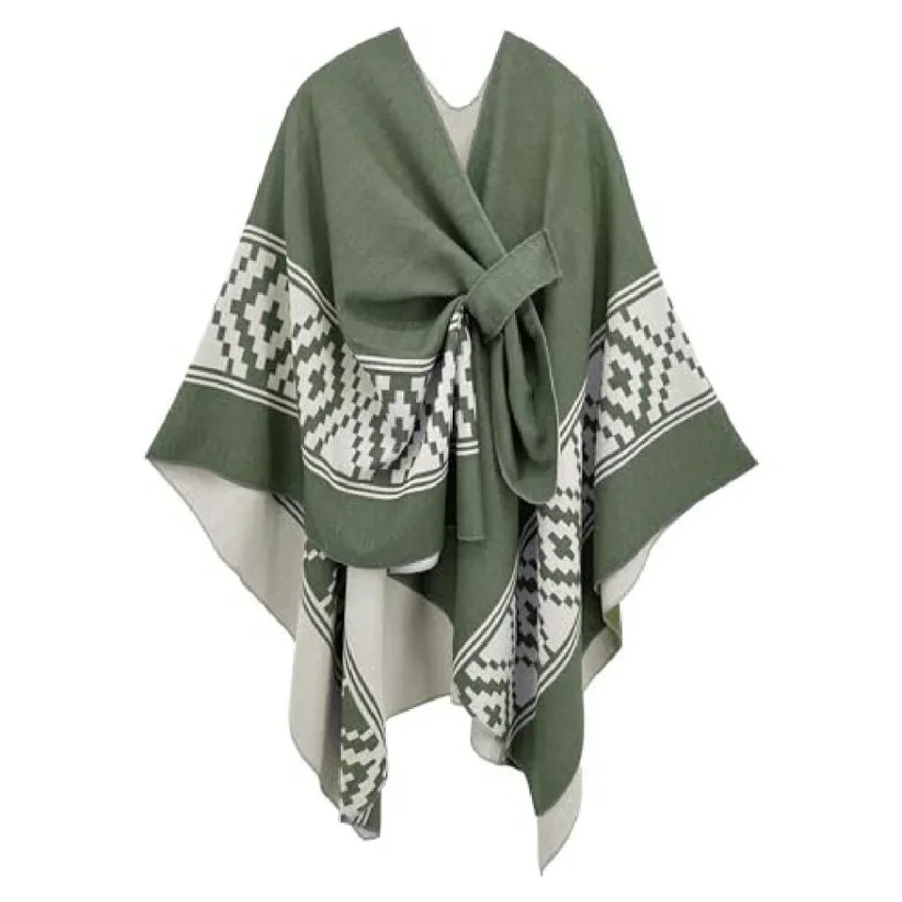 Reversible Faux Cashmere Shawl Wrap, 61